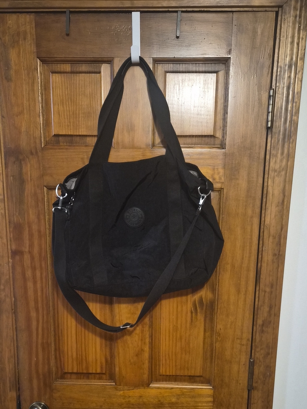 Kipling Black Nylon Tote with Removable Strap